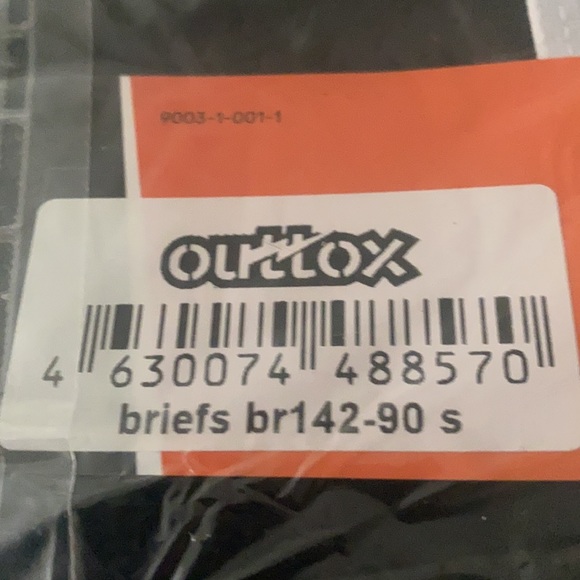 Outtox Black Regular Rear briefs. BR142-90-Small - Picture 3 of 3
